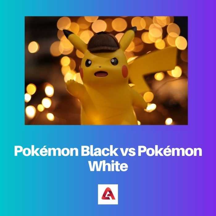 White vs black pokemon