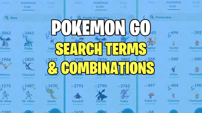 Pokemon go search terms