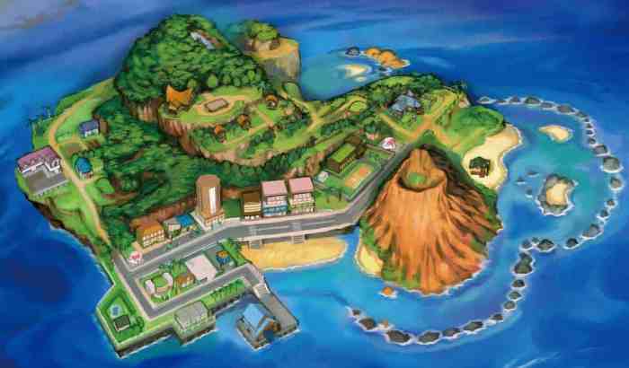 Map in sun and moon