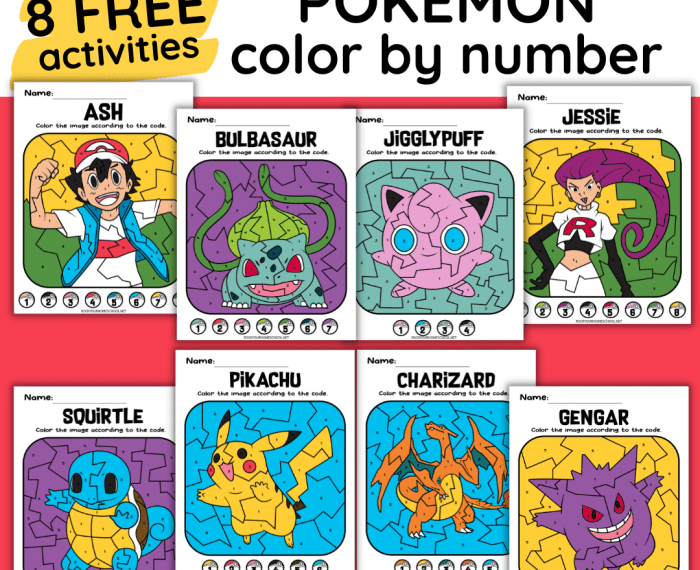 Color by numbers pokemon