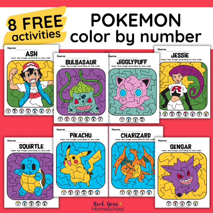 Color by numbers pokemon