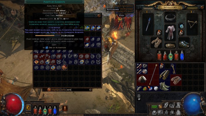 Poe how to link items