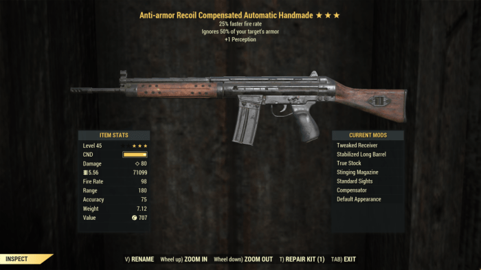 Fallout 76 weapon mods