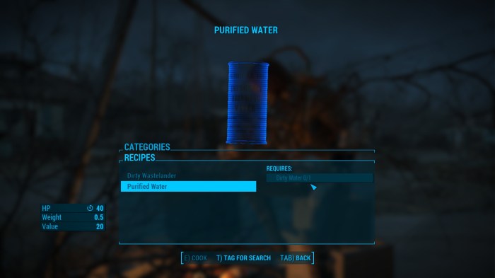 Purified water fallout 4