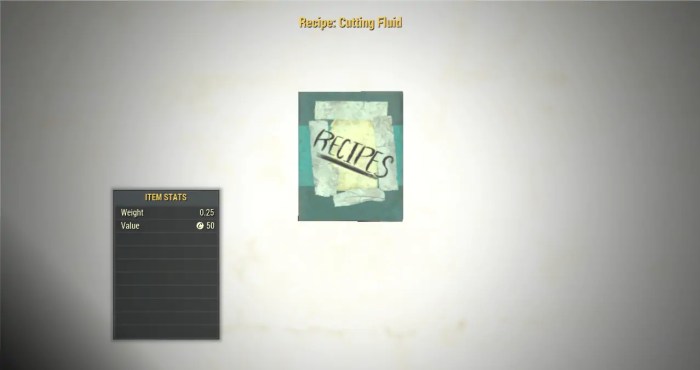 Fallout 76 cutting fluid