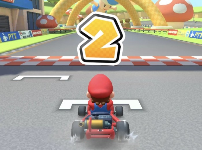 Mario kart start rocket