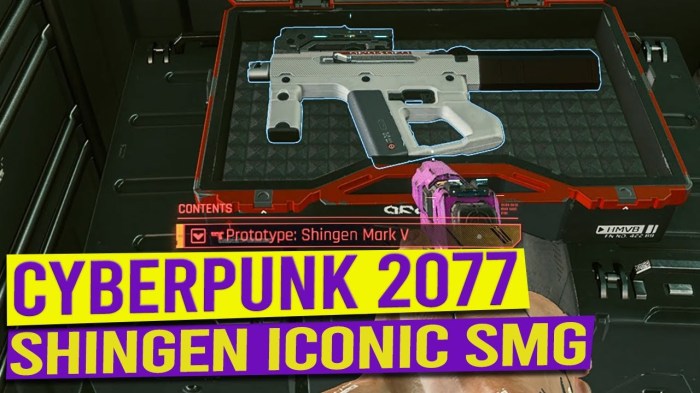 Cyberpunk 2077 iconic smg