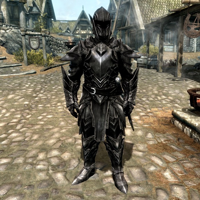 Skyrim light ebony armor