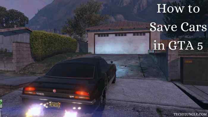 How to save cars in gta 4