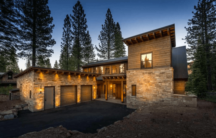 Wood and stone home