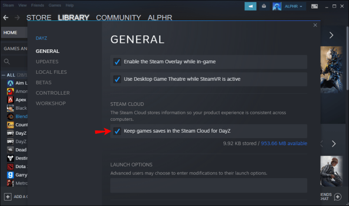 Delete steam cloud save