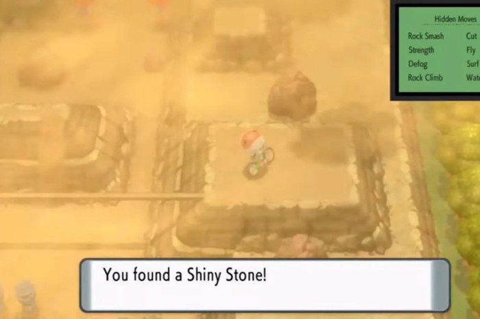 Pokemon shiny stone location