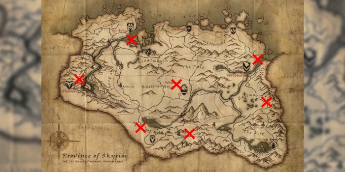 Skyrim wild horse map