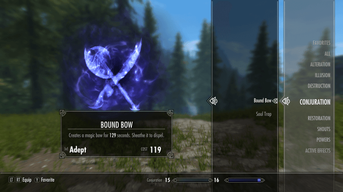 Skyrim bound bow build