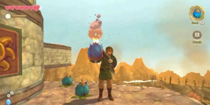 Zelda bomb skyward ign