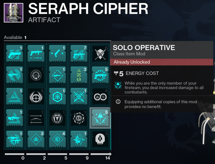 Solo operative destiny 2