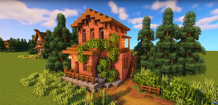 Brick house in minecraft