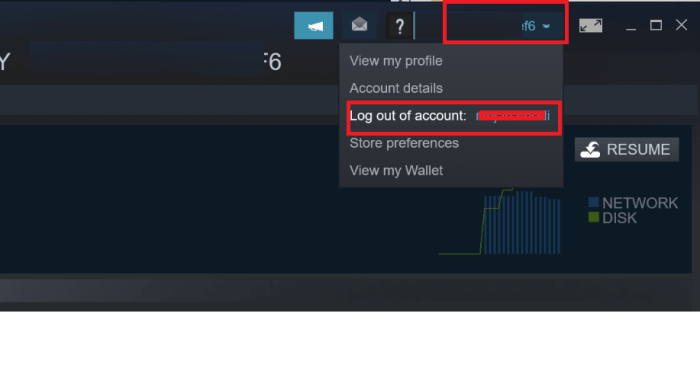 How to log out in steam