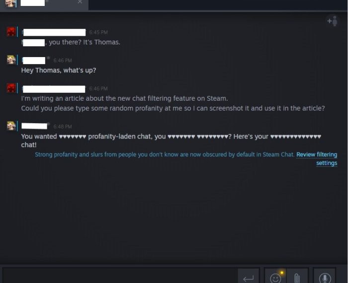 Steam chat closes itself