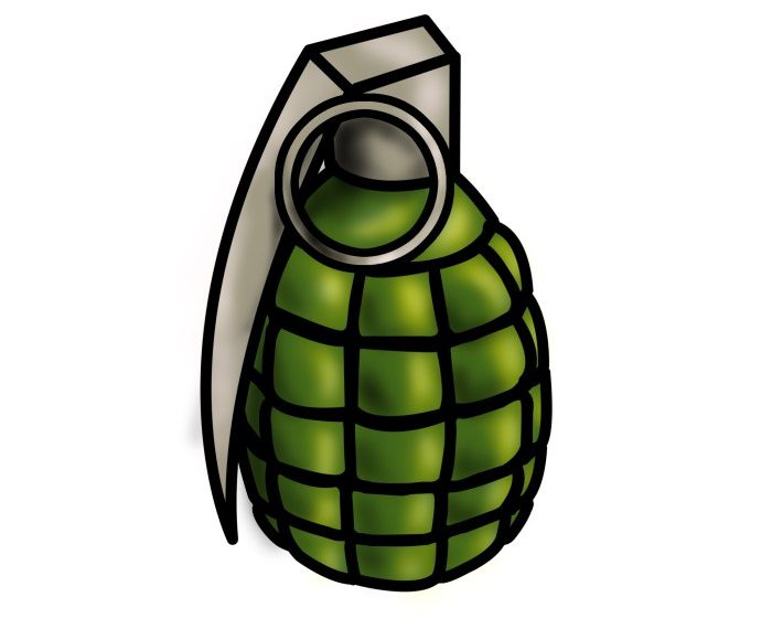 How to draw a grenade