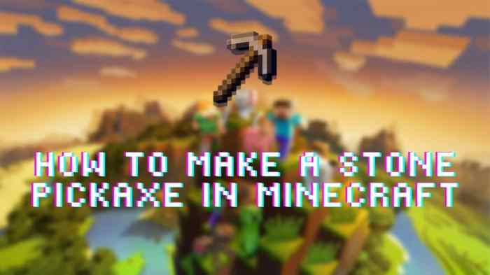 How to make stone pickaxe