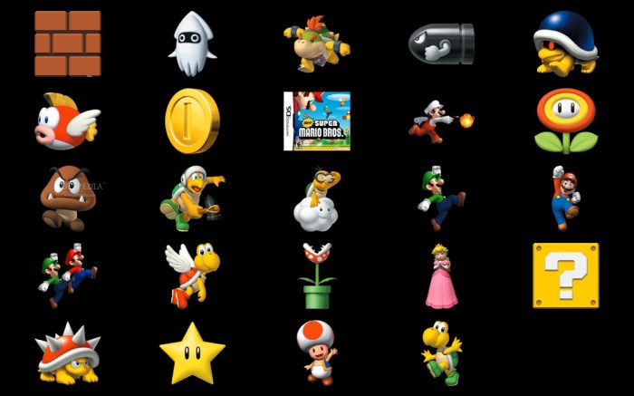 Mario super icons symbols icon game bros characters nintendo tattoo brothers items list screenshot retro symbole item windows pokemon games