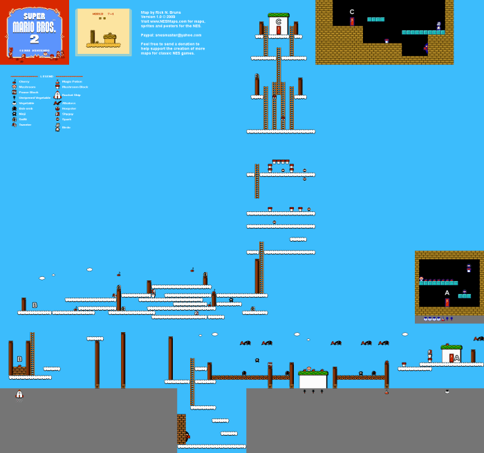 Super mario bros 2 maps