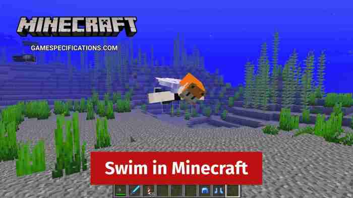 Minecraft how to swim