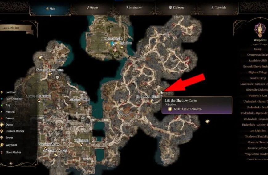Cursed lands map bg3