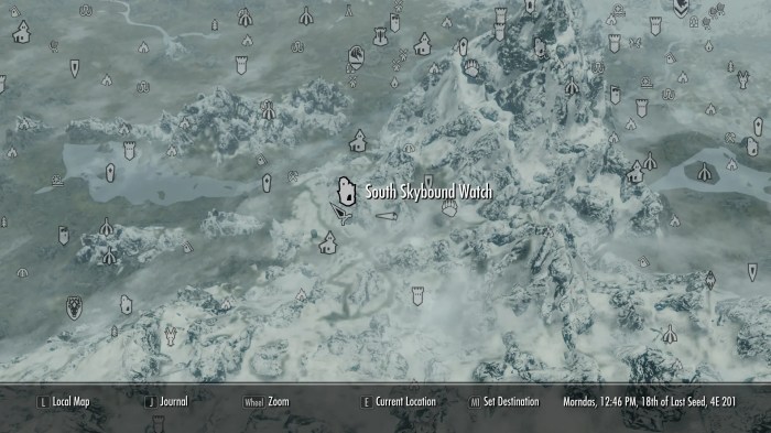 Skyrim wild horse map