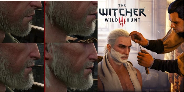 Witcher geralt hairstyles beards mods