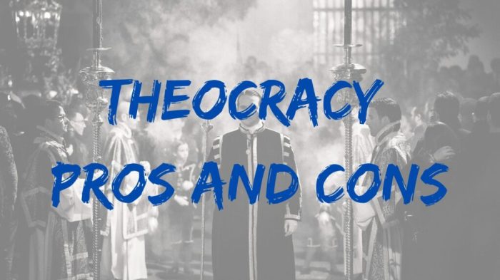 Pros cons theocracy government