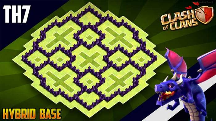Th7 trophy clash clans hall level layouts