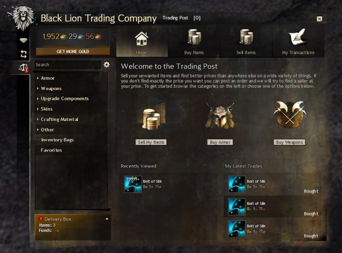 Guild wars 2 trading