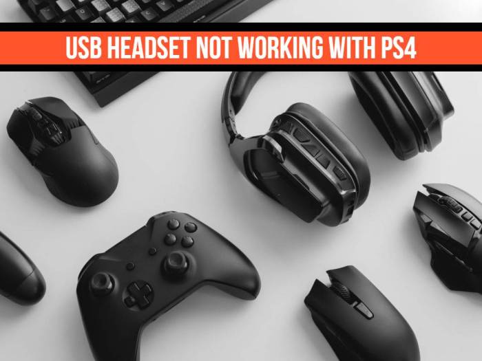 Headset not working ps4