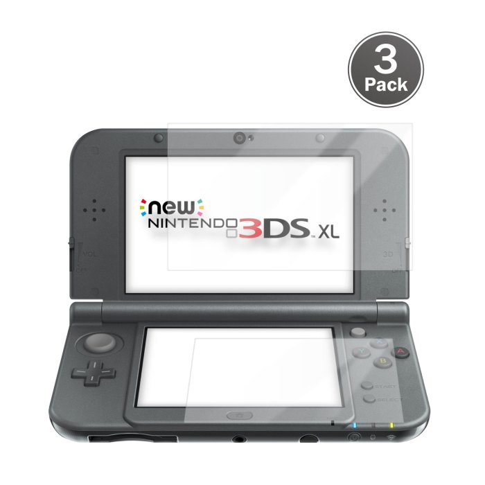 Xl 3ds tempered glass protector screen nintendo ll lcd console oz