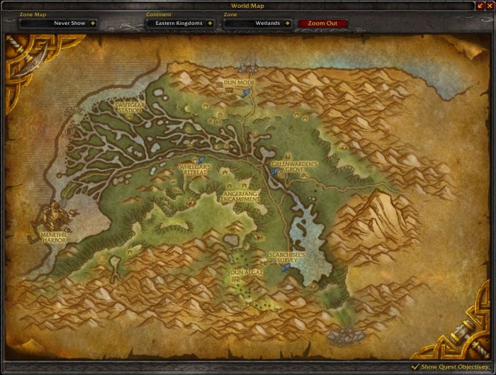 Map of wow cataclysm