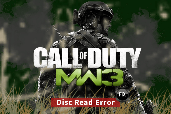 Disc read error mw3