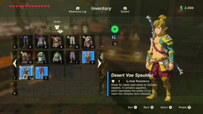 Male gerudo armor botw