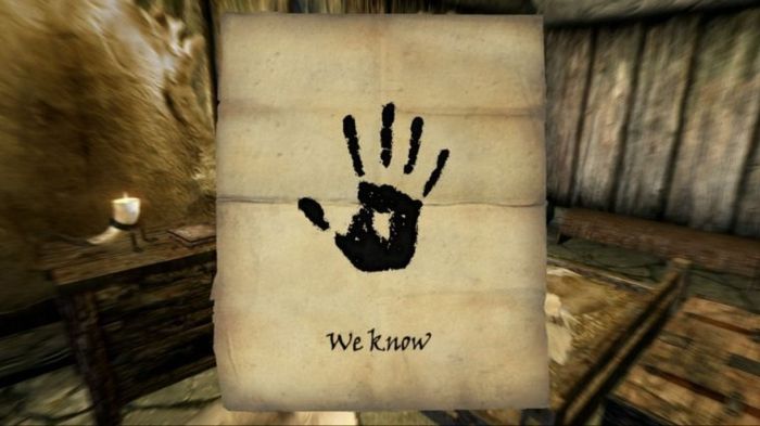 Skyrim we know letter