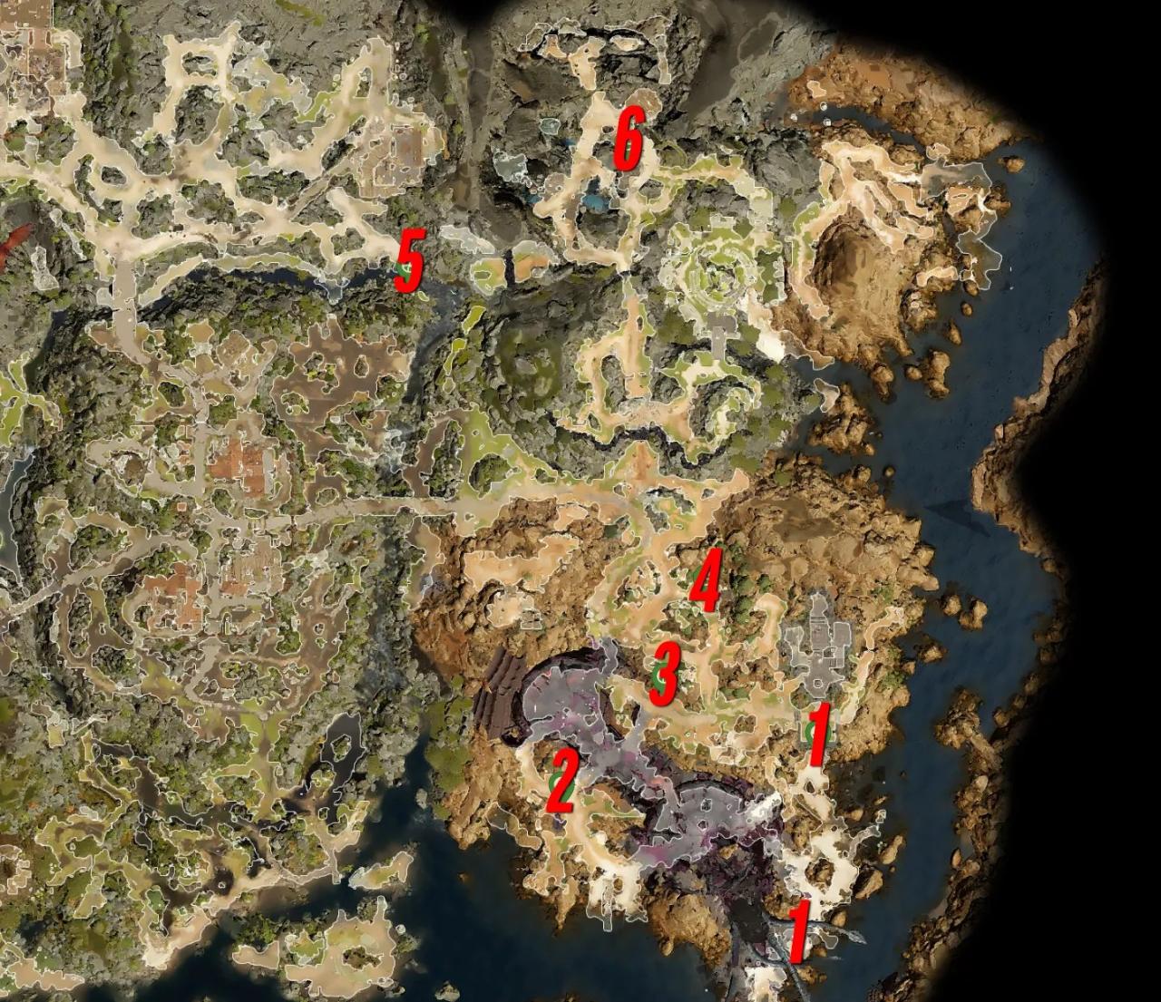 How big is the bg3 map