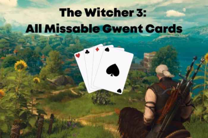 Missable cards witcher 3