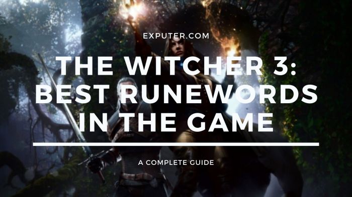 Best runewords witcher 3