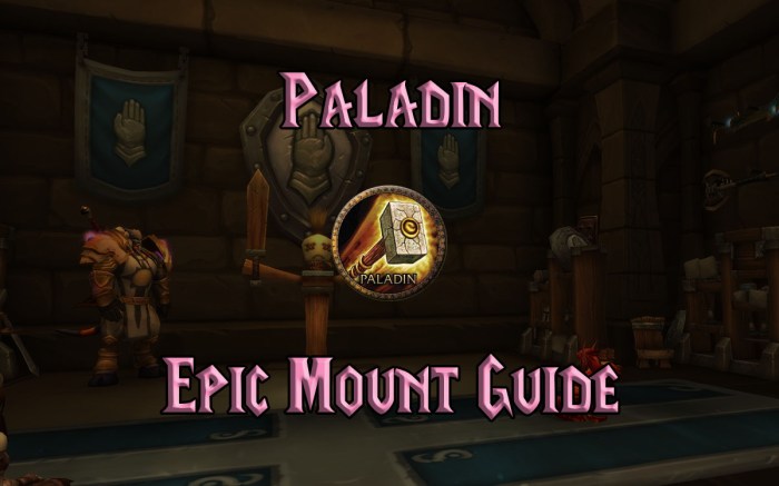 Pally epic mount quest