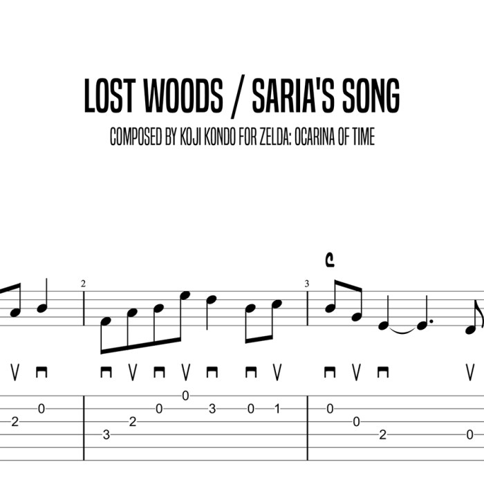 Saria's song sheet music