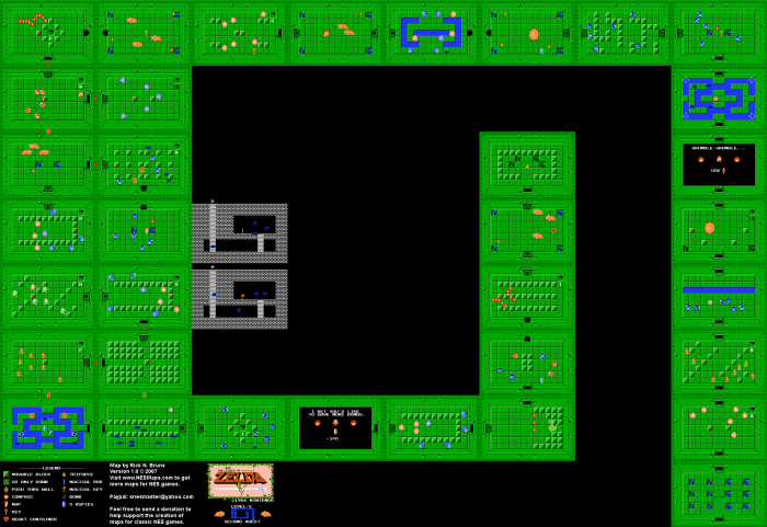 Zelda quest level second legend map nes maps nesmaps wikia toggle link choose board