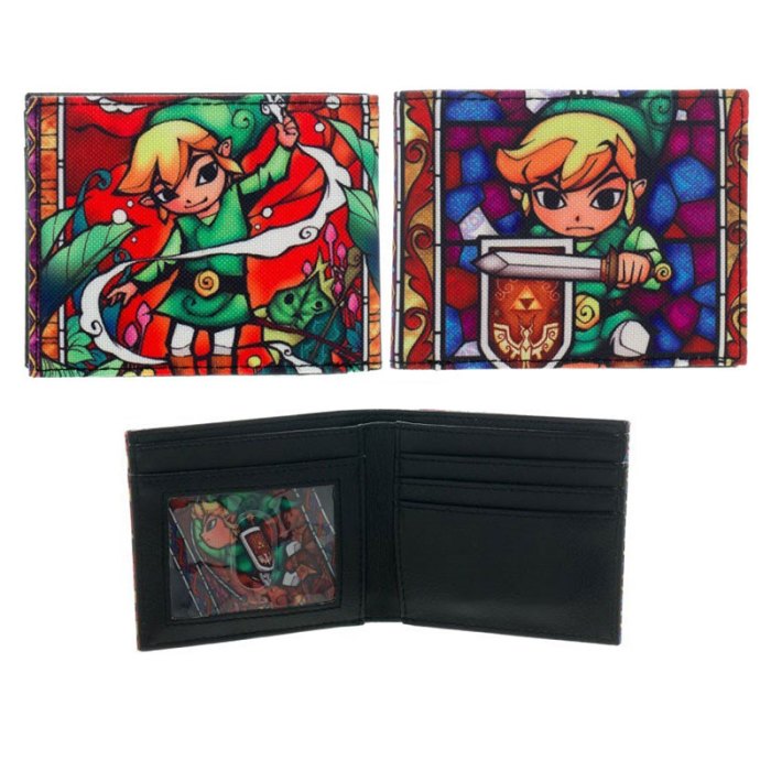 Zelda legend wallet stained waker wind glass girls