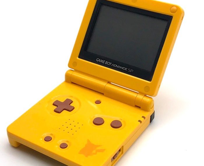 Gameboy sp with pokemon