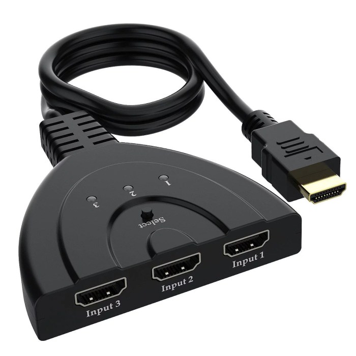 Hdmi splitter tv cable switch port cord switcher walmart ps3 xbox 1080p etc speed support 3d auto high cables 2ft
