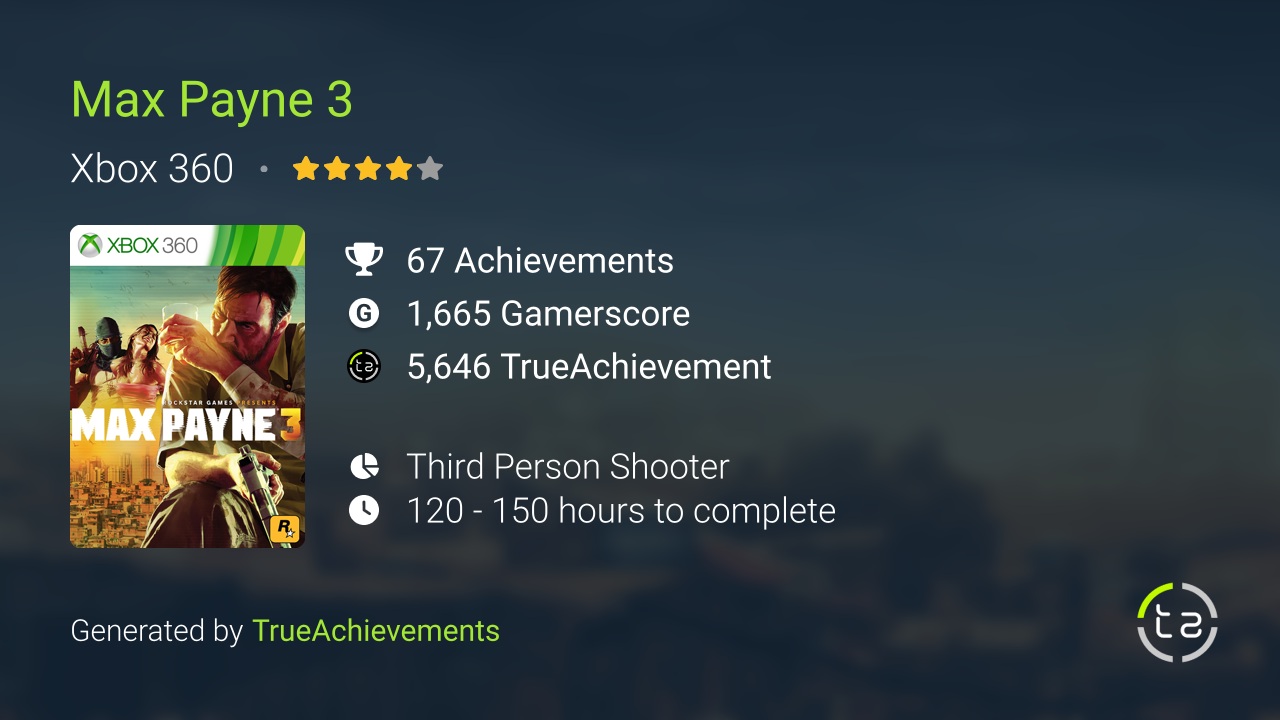 Max payne 3 achievements